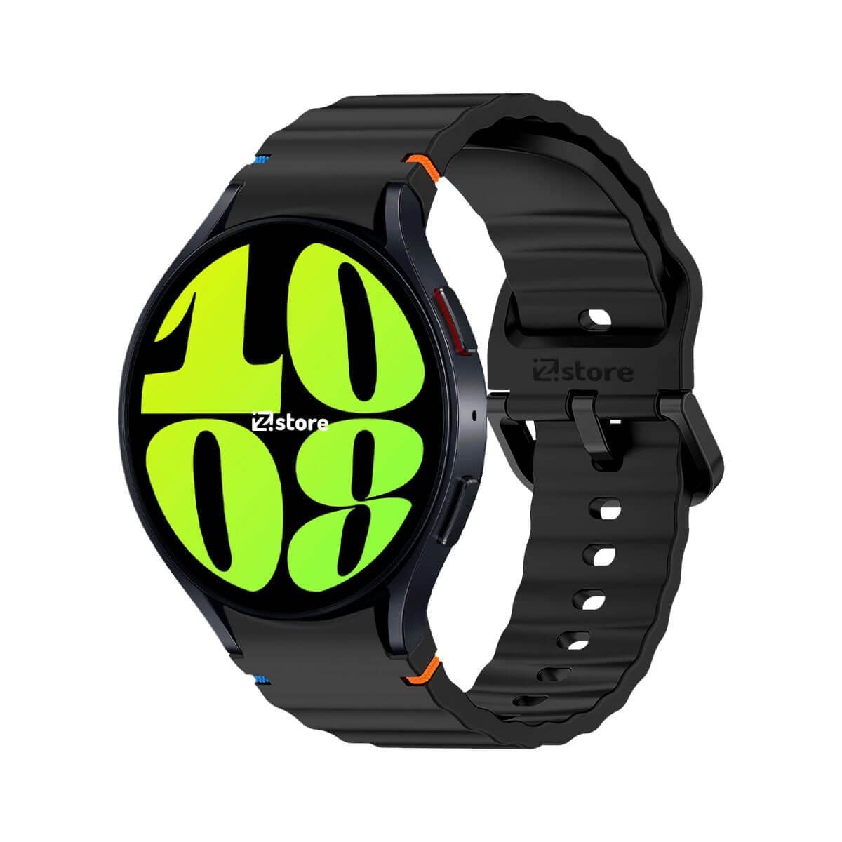 GENERICO - Correa Silicona Para Samsung Galaxy Watch 6 Liner Negro