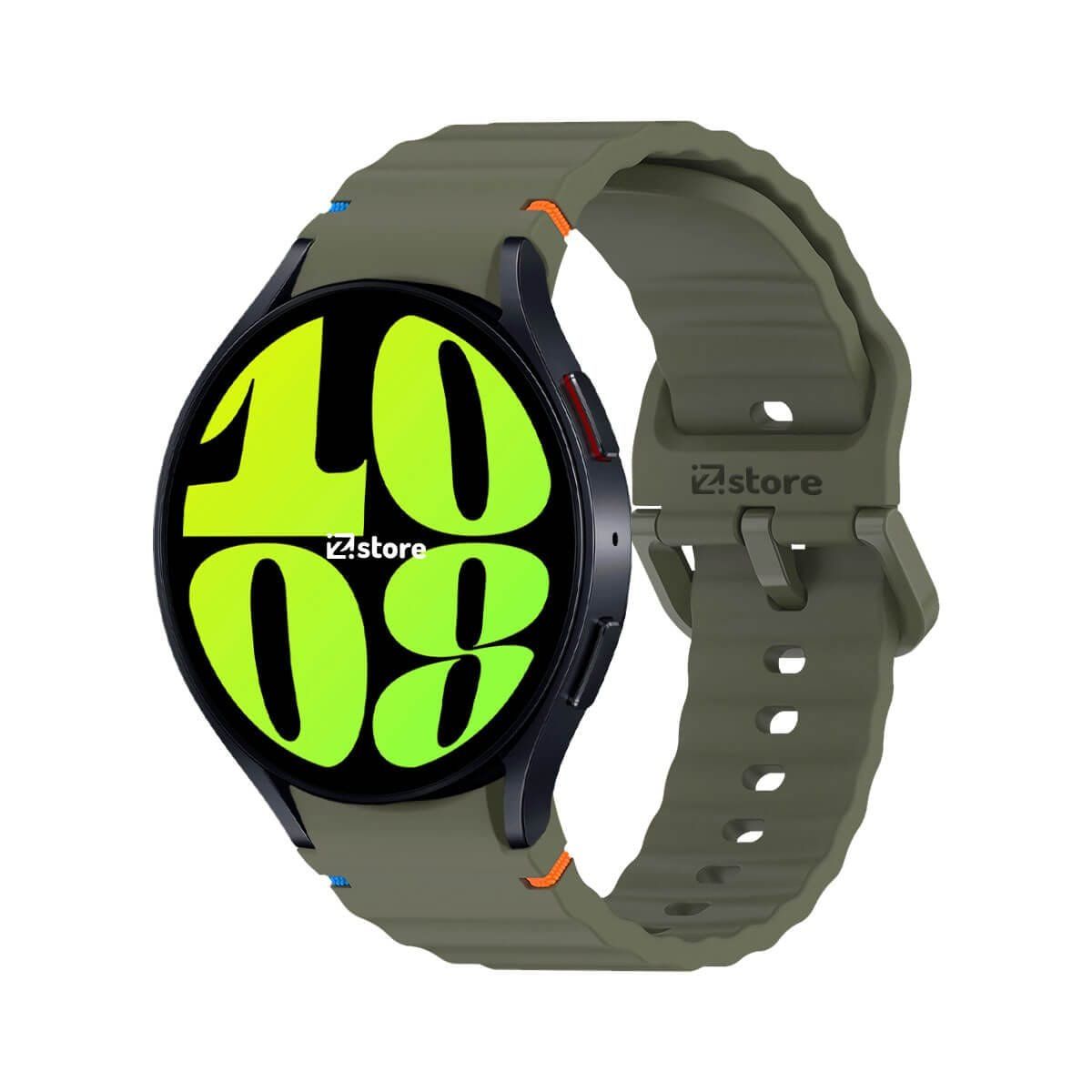 GENERICO - Correa Silicona Para Samsung Galaxy Watch 6 Liner Verde militar