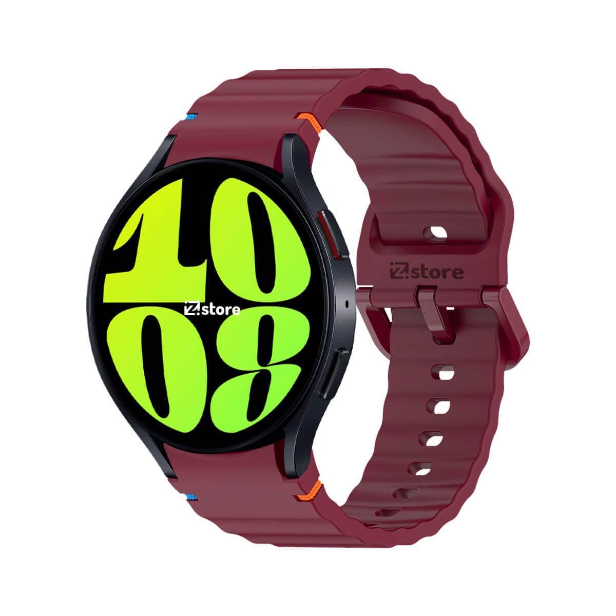GENERICO - Correa Silicona Para Samsung Galaxy Watch 6 Liner Vino