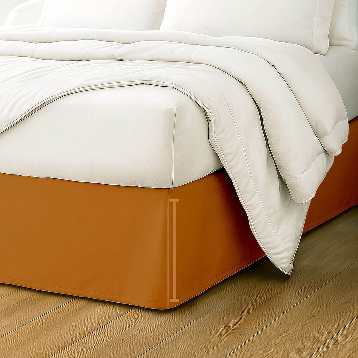 GENERICO - FALDON DE TARIMA 1.5 PLAZA MINIMAL MICROFIBRA CAMELLO 35CM