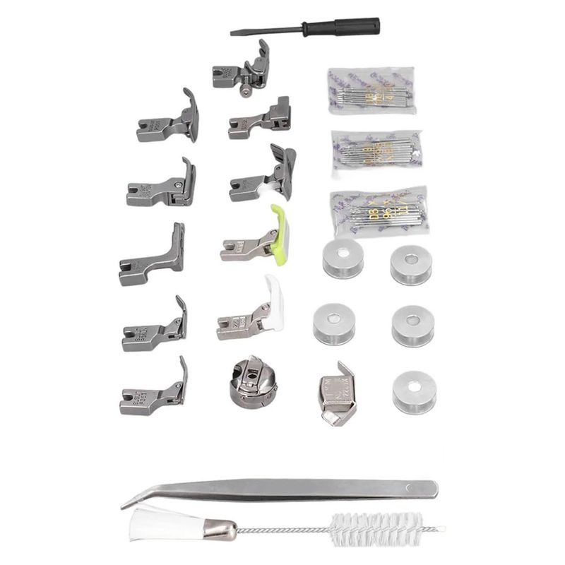 GENERICO - Máquina De Coser Industrial Recta Prensatelas Porta Bobina