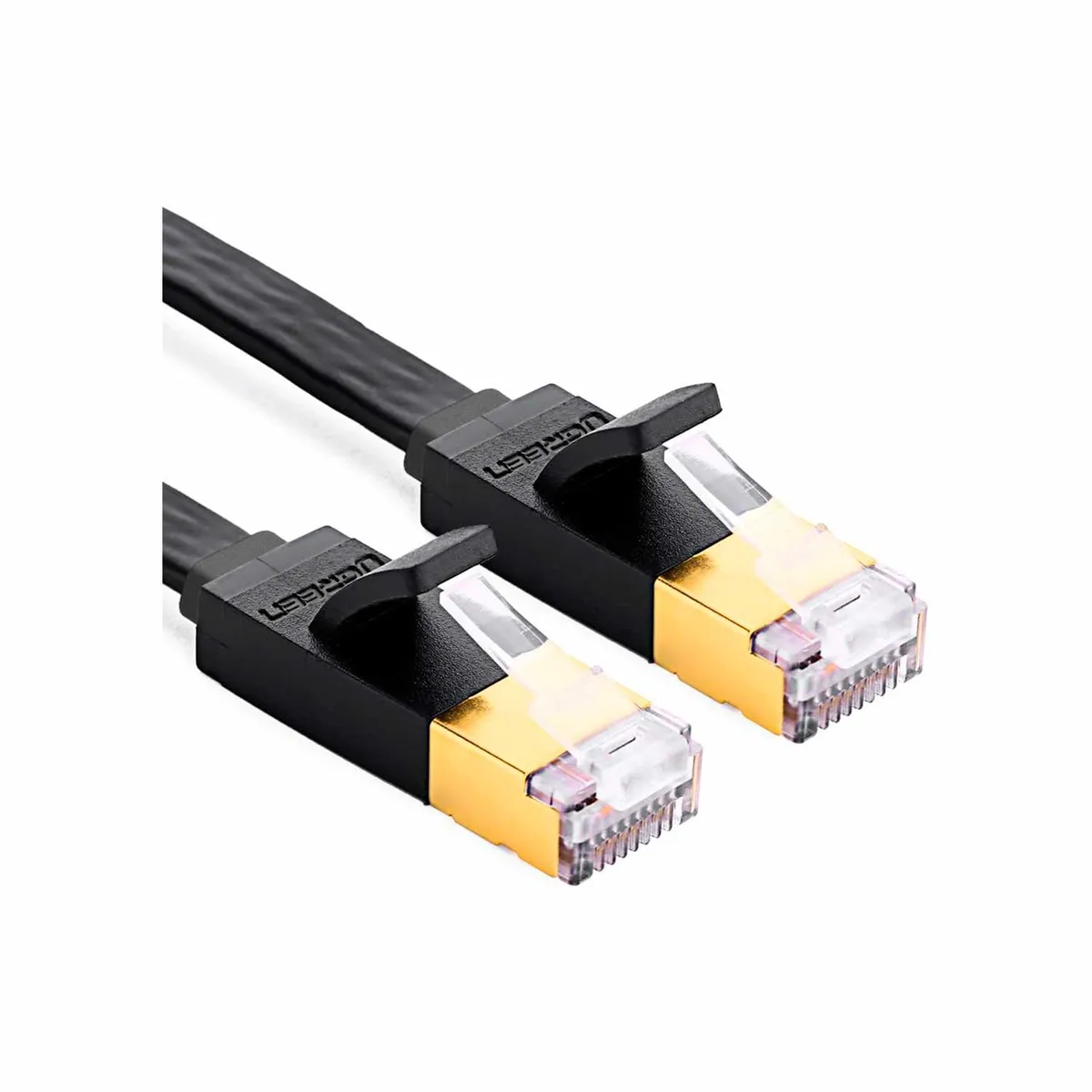 UGREEN - Cable Ugreen Ethernet Plano RJ45 Cat 7 10 Gbps 3m Negro NW106 - 11262