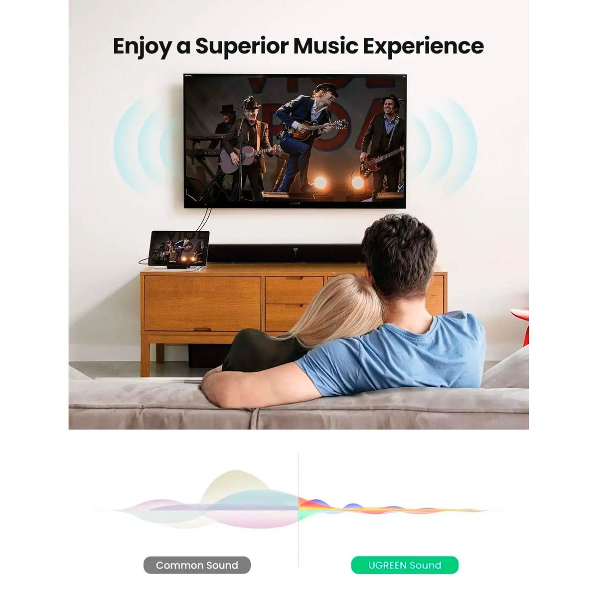 UGREEN - Cable Adaptador Ugreen 35mm Macho a 2RCA Cooper 2m AV170-80847