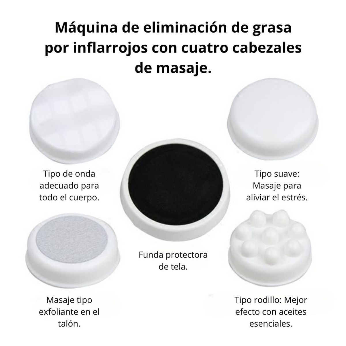 GENERICO - Masajeador Portátil de Alta Velocidad con 4 Accesorios y Eje 360°