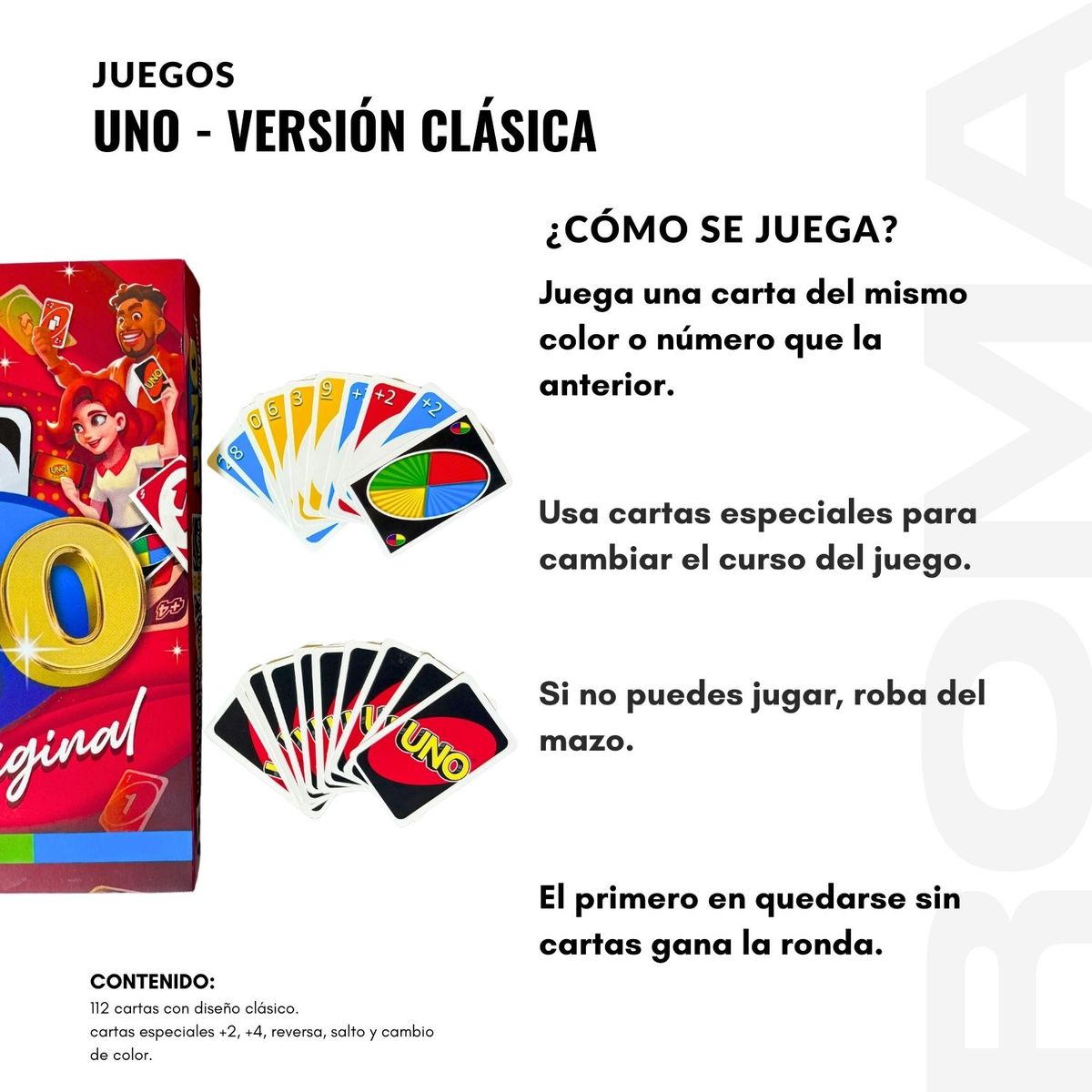 GENERICO - UNO  VERSIÓN CLÁSICA JUEGO DE CARTAS