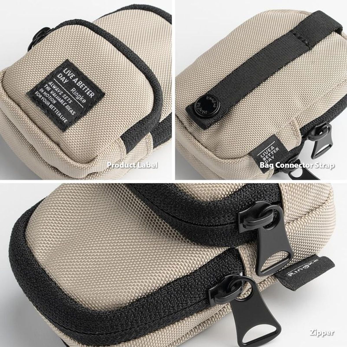 RINGKE - Ringke Mini Bolso Para Galaxy Buds Freebuds Documentos 2 Bolsillos