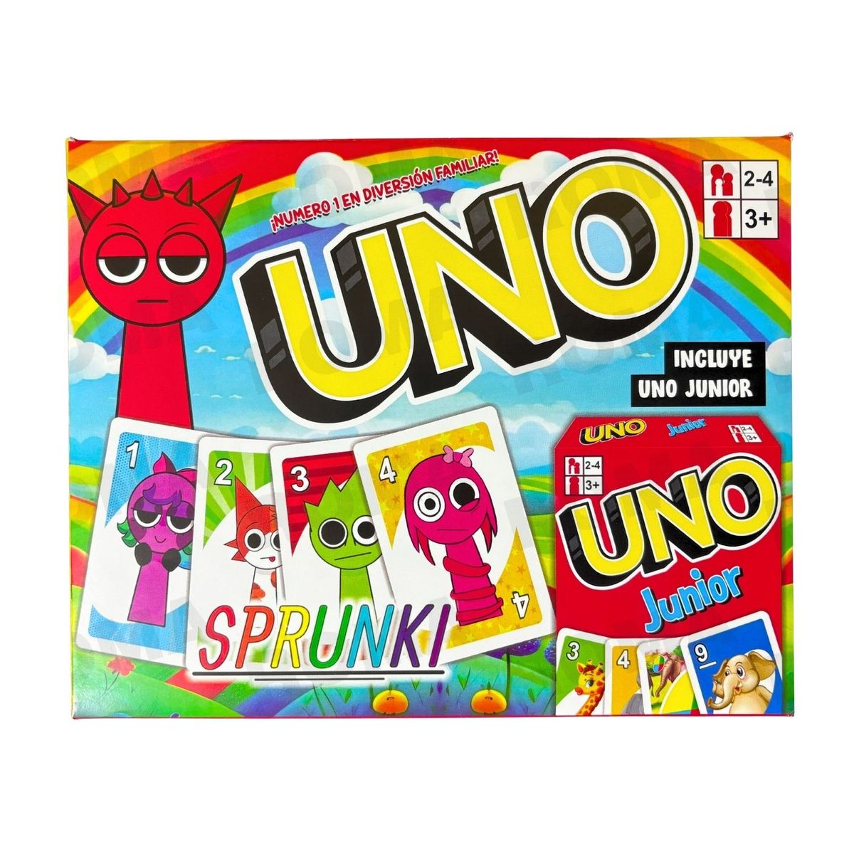 GENERICO - UNO  EDICIÓN SPRUNKI + UNO JUNIOR JUEGO DE CARTAS