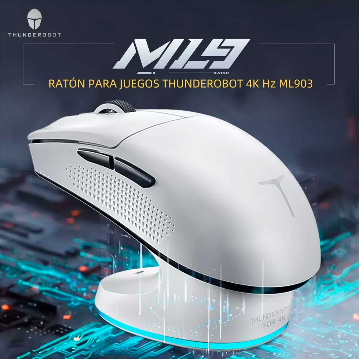 THUNDEROBOT - Mouse Gamer Thunderobot ML903 Mini BTNearlink 30k DPI Blanco