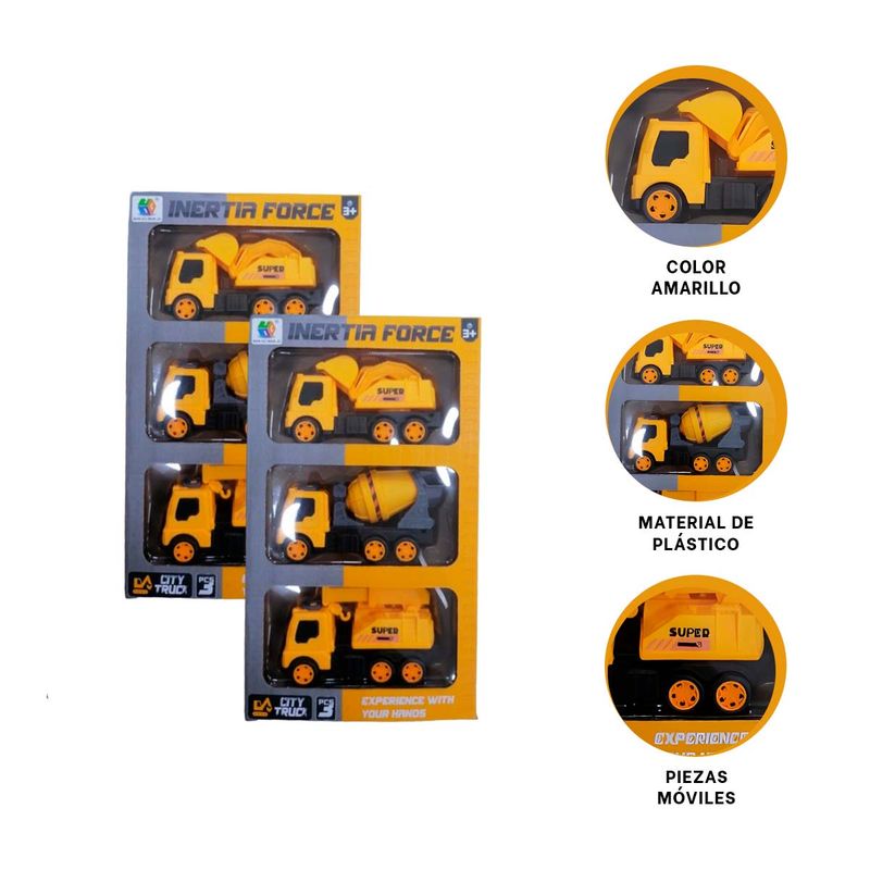 GENERICO - Pack6 Automoviles de Juego para Kids Inertia Force