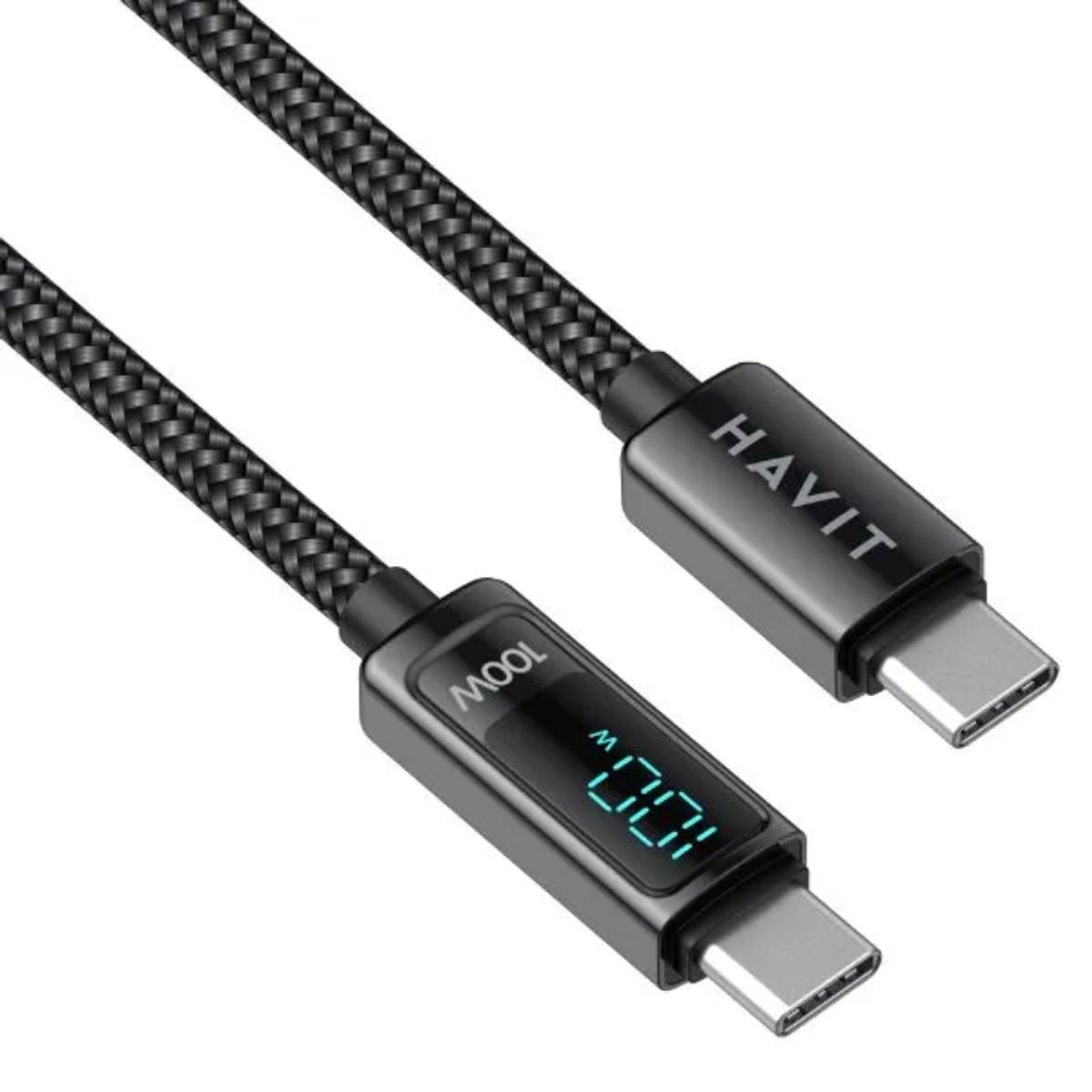 HAVIT - CABLE USB TIPO C A C - MATERIAL NYLON TRENZADO