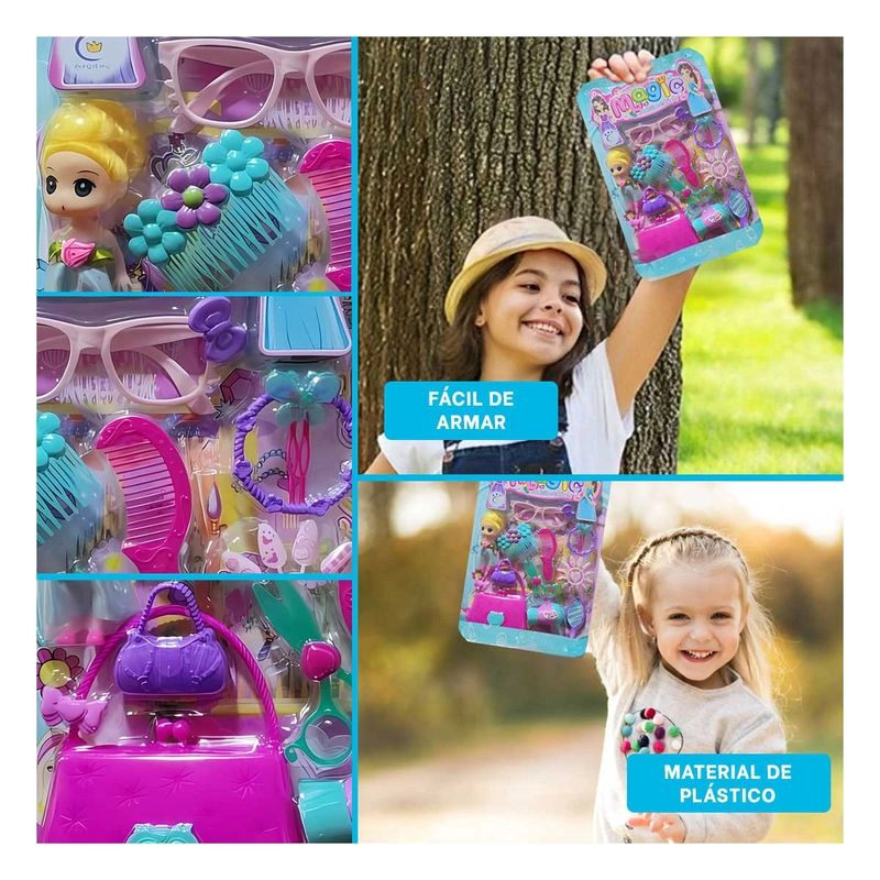 GENERICO - Pack6 Accesorios de Moda Estetico de Niñas Y+Regalo Agendita