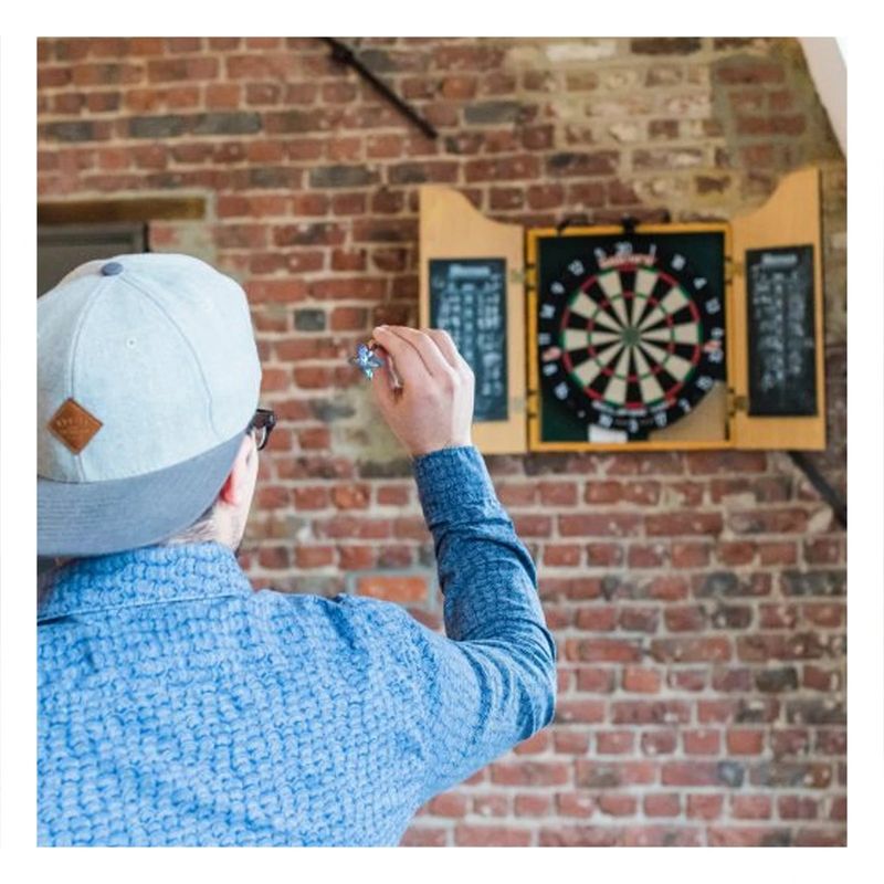 GENERICO - Pack4 Set para Lanzar Dardos Madera Y+Papel de Regalo