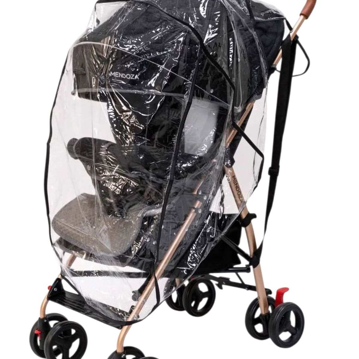 BABY HAPPY - Coche Baston para Bebe Plegable con Cubrepies Negro