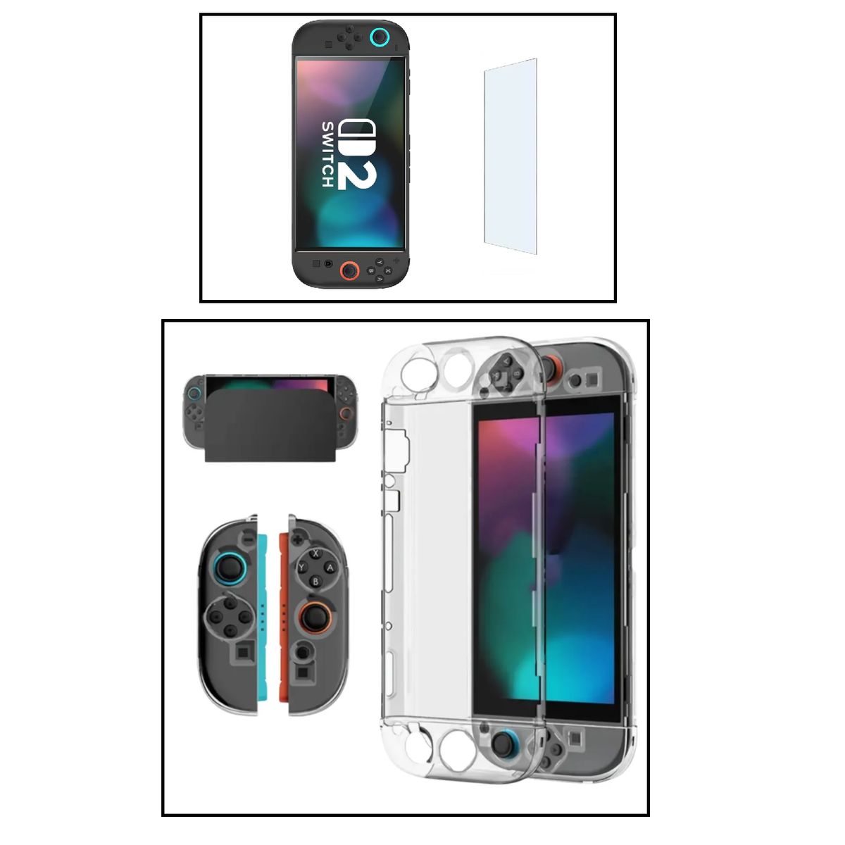GENERICO - Mica Vidrio Y Case Protector Para Nintendo Switch 2 - 2025