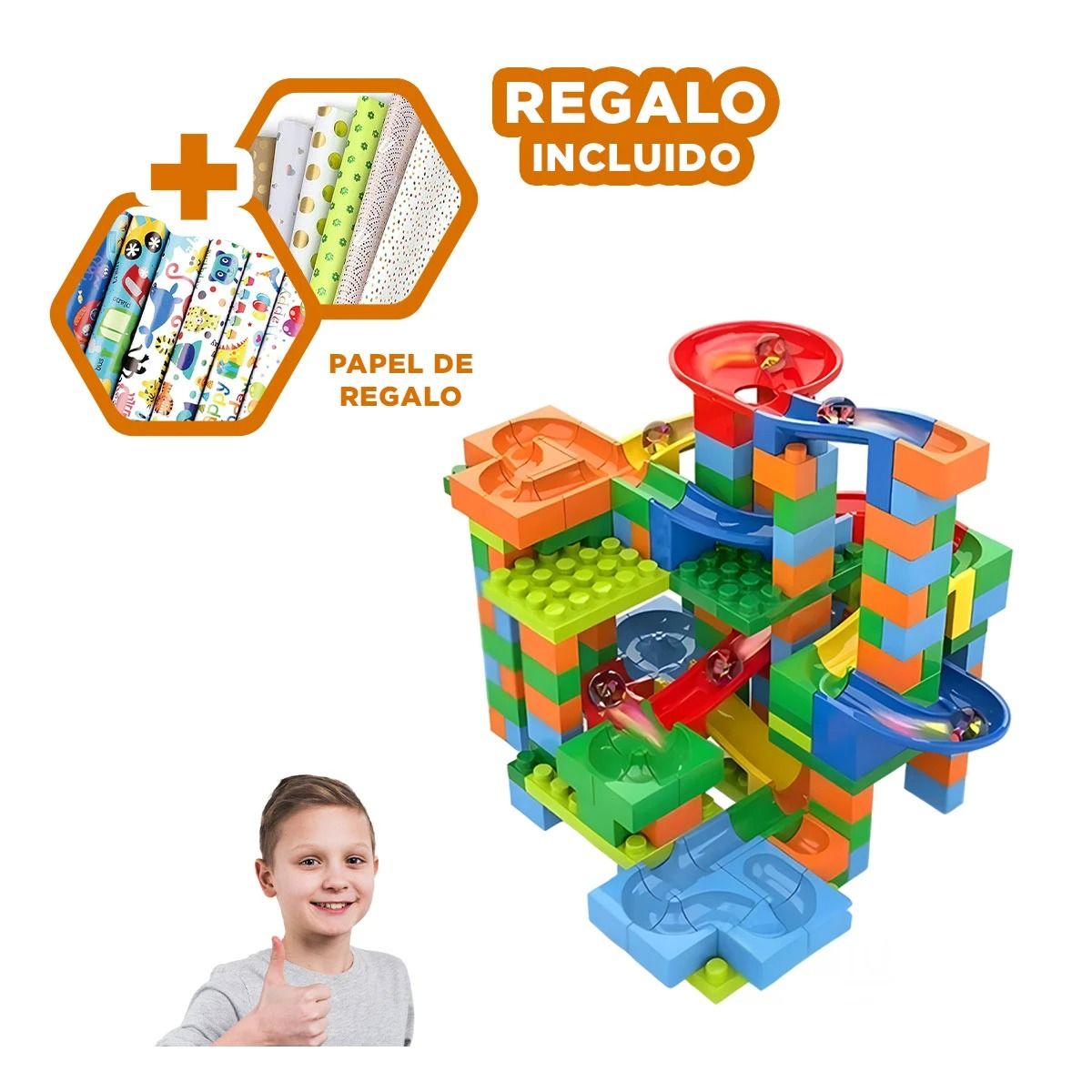 GENERICO - Pista para Distraerse con Canicas Y+Papel de Regalo