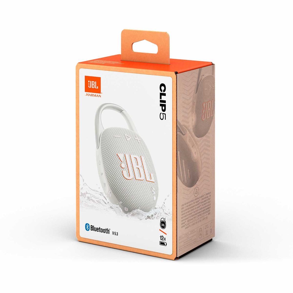 JBL - Parlante JBL portatil con Bluetooth Clip 5 Blanco