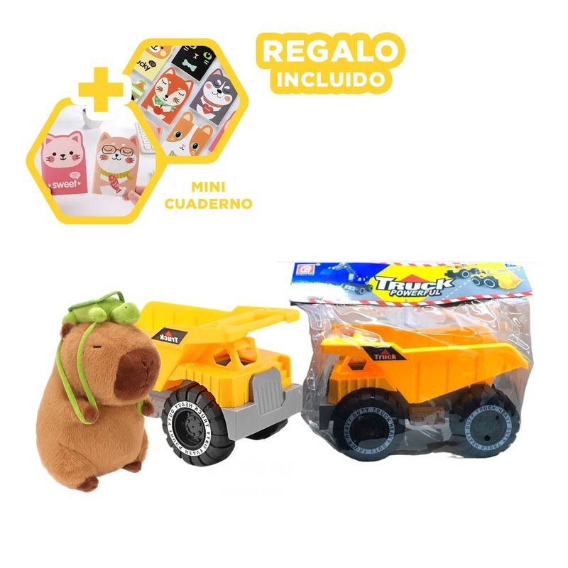 GENERICO - Carro de Transportar Piedras en Amarillo Y+Regalo Agendita