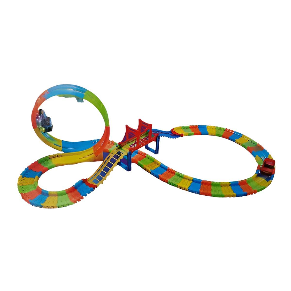 GENERICO - Pack2 Carretera de Auto y Mini Carro Y+Ligas de Regalo