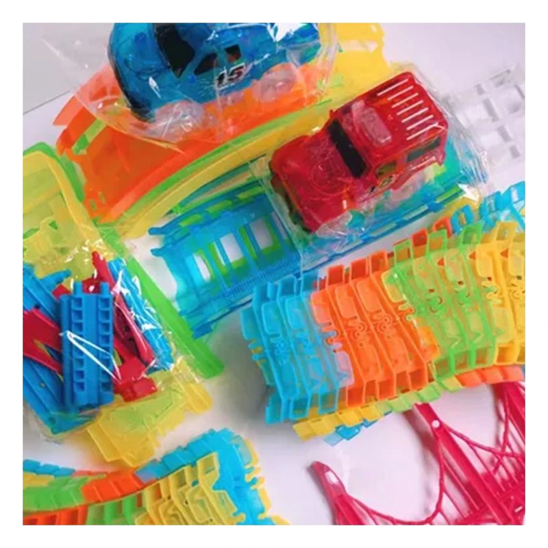 GENERICO - Pack4 Pista Divertida y Armable Y+Ligas de Regalo