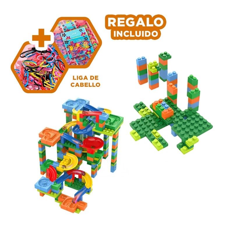 GENERICO - Juguete de Circuito con Canicas en 328pza Y+Ligas de Regalo