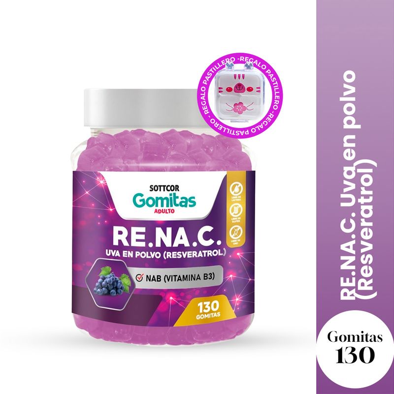 GENERICO - Gomitas De Resveratrol Para Adultos 100gr - SOTTCOR + R PASTILLERO