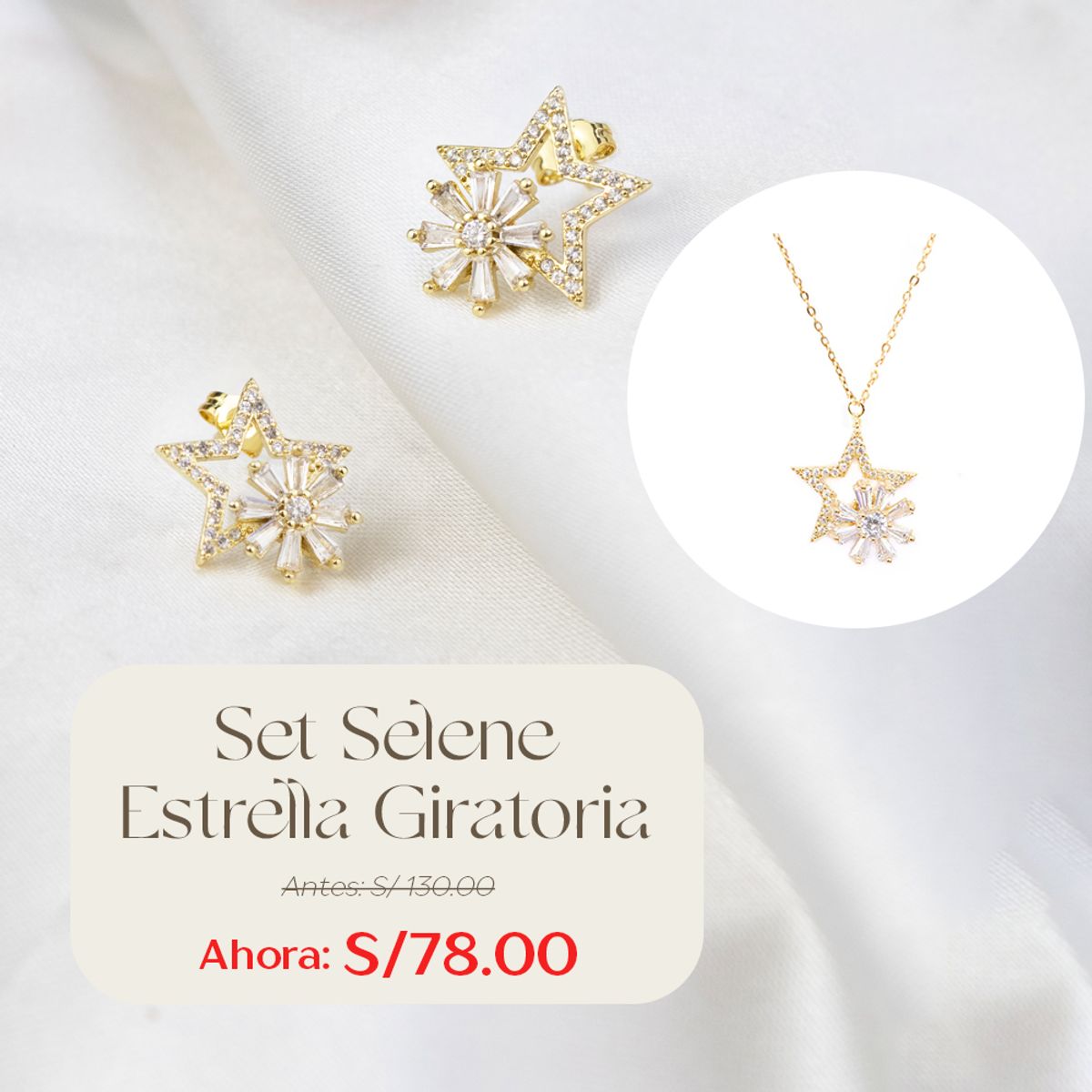 CLEO JOYAS & ACCESORIOS - Set Selene Giratorio