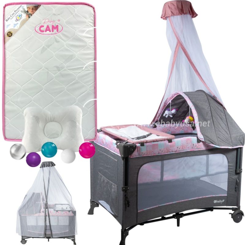 EBABY - Cuna Corral Dacora 750-2 + Colchón con pelota