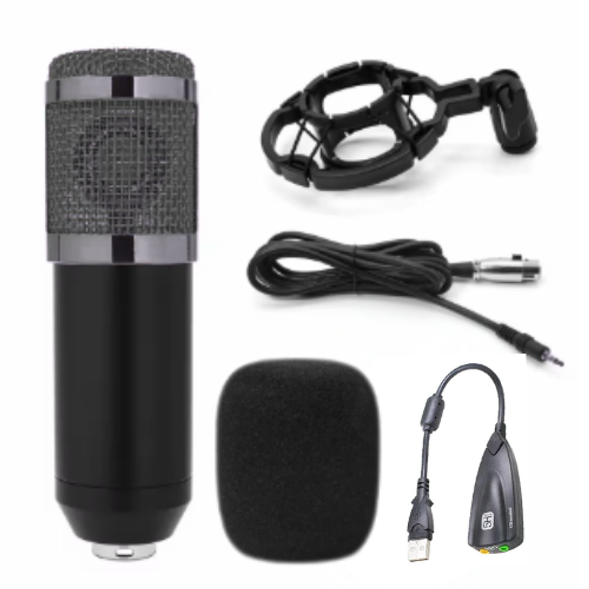 SEISA - Kit Micrófono Condensador Profesional Brazo Soporte Antipop BM800TZ