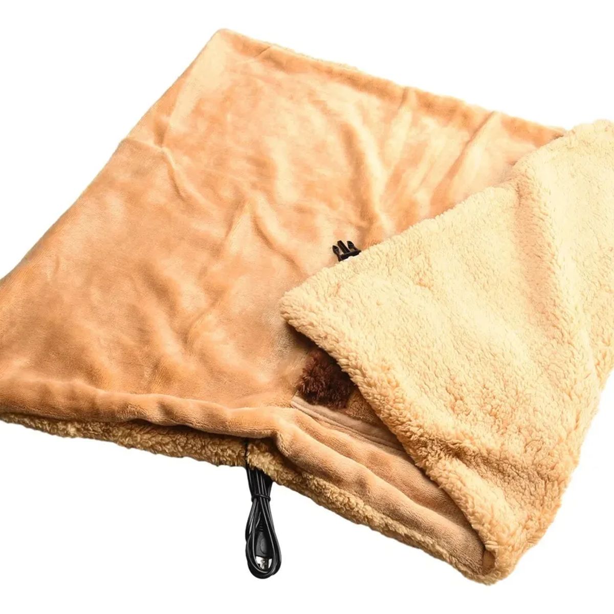 GENERICO - MANTA DE CALEFACCIÓN ELÉCTRICA MULTIFUNCIÓN USB CAMELLO