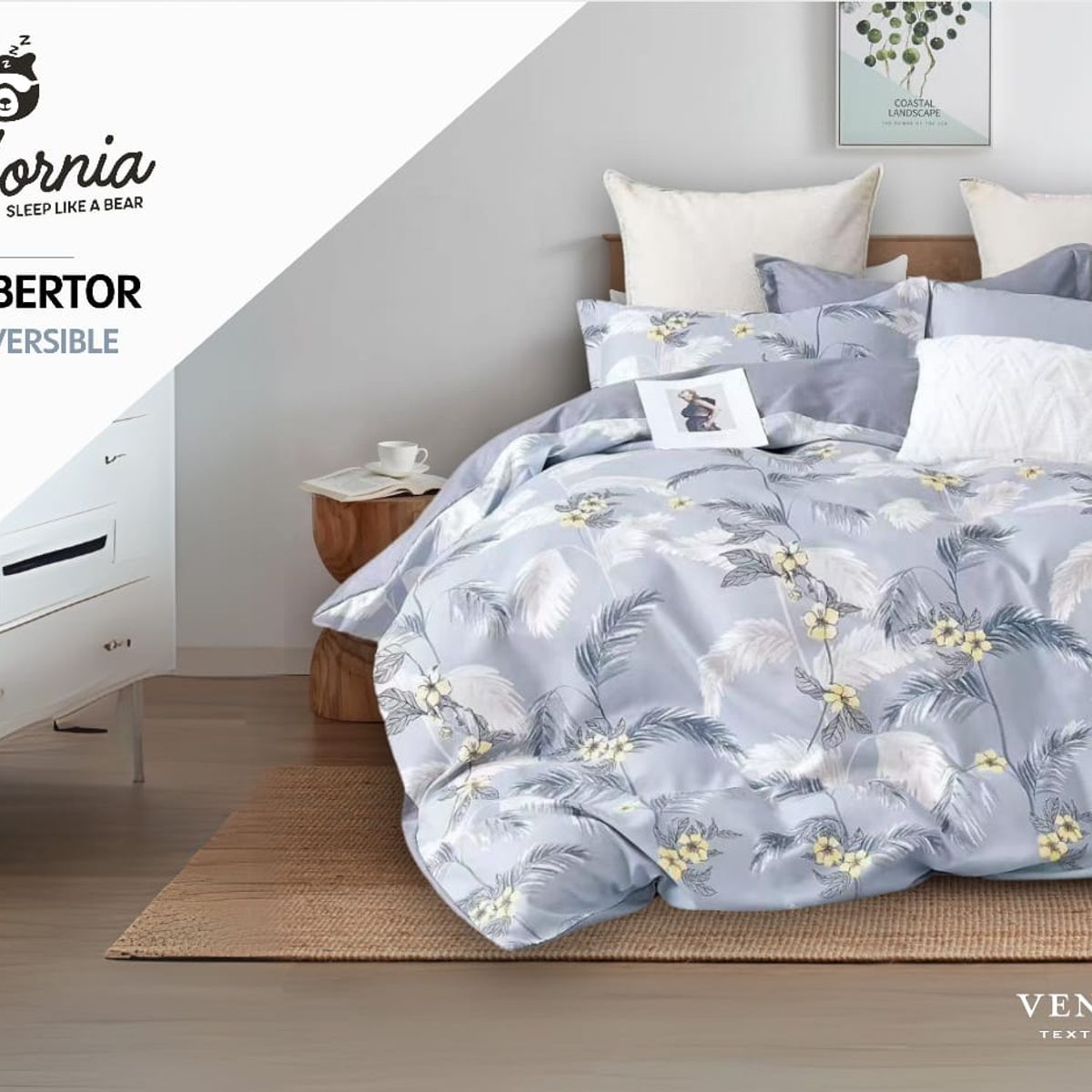 VENEZIA - Set de Edredón QUEEN de 5 pz 100% Calidad