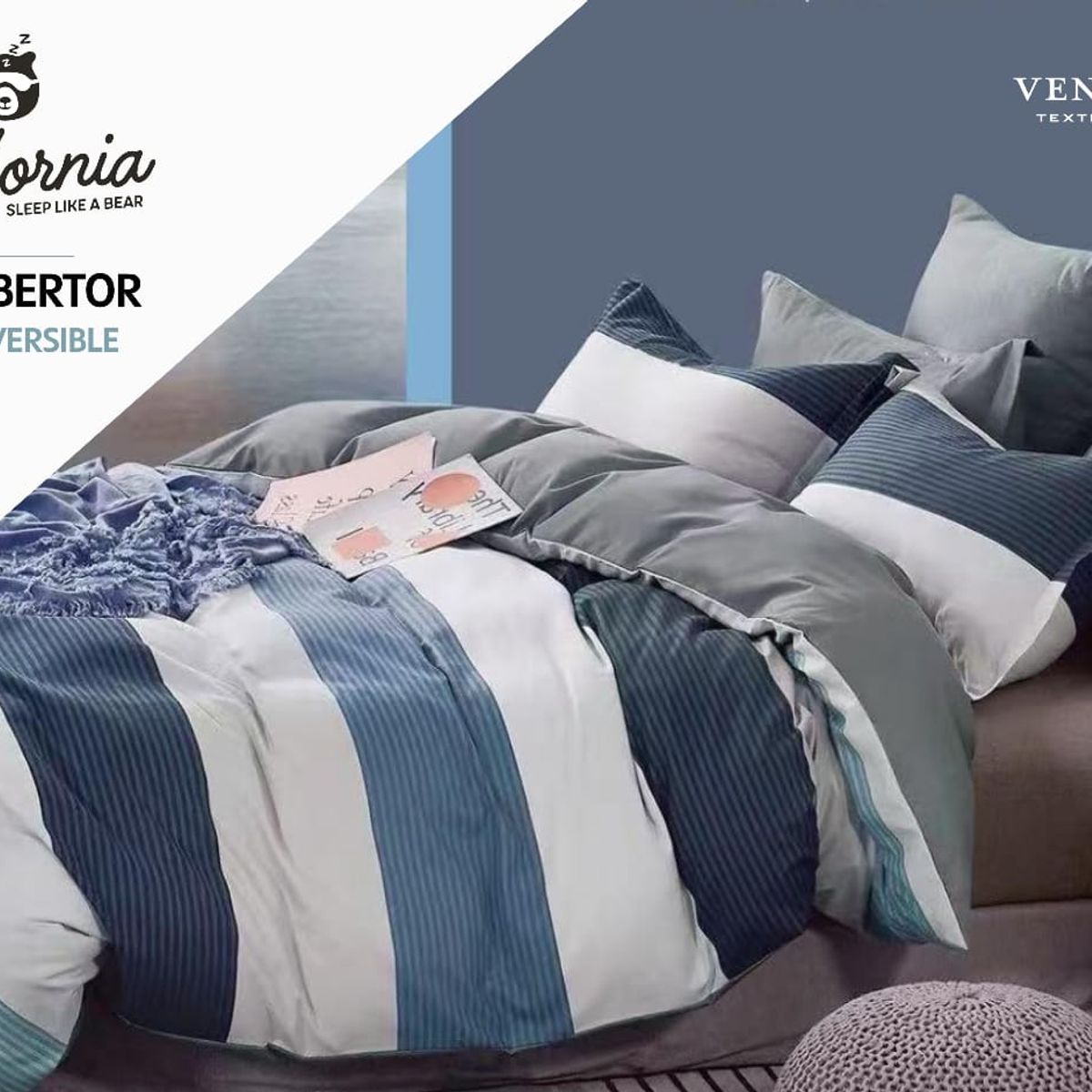 VENEZIA - Set de Edredón QUEEN de 5 pz 100% Calidad