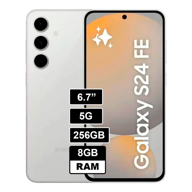 SAMSUNG - Celular Samsung Galaxy S24 FE 5G 8GB RAM 256GB Color GRIS