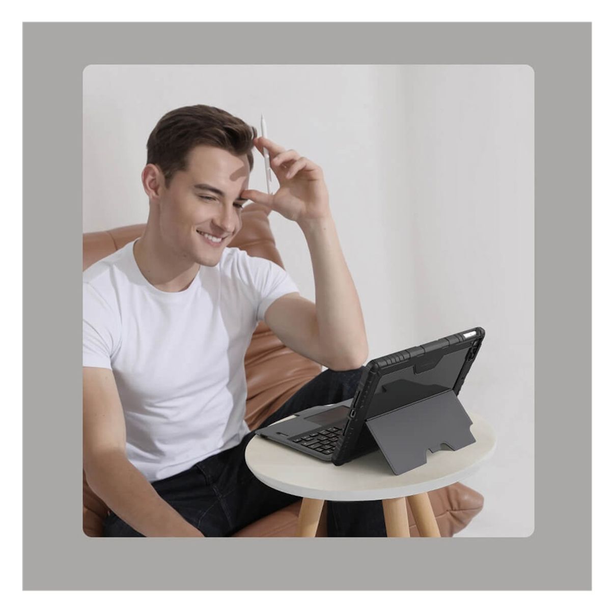 NILLKIN - CASE CON TECLADO NILLKIN 10.2 PARA IPAD 2019-2020-2021 NEGRO