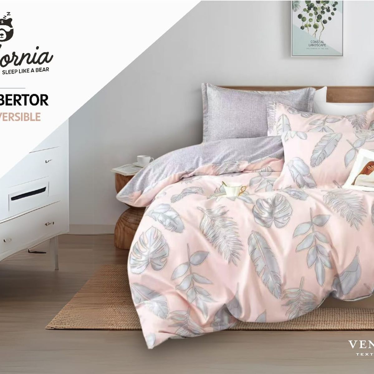 VENEZIA - Set de Edredón QUEEN de 5 pz 100% Calidad