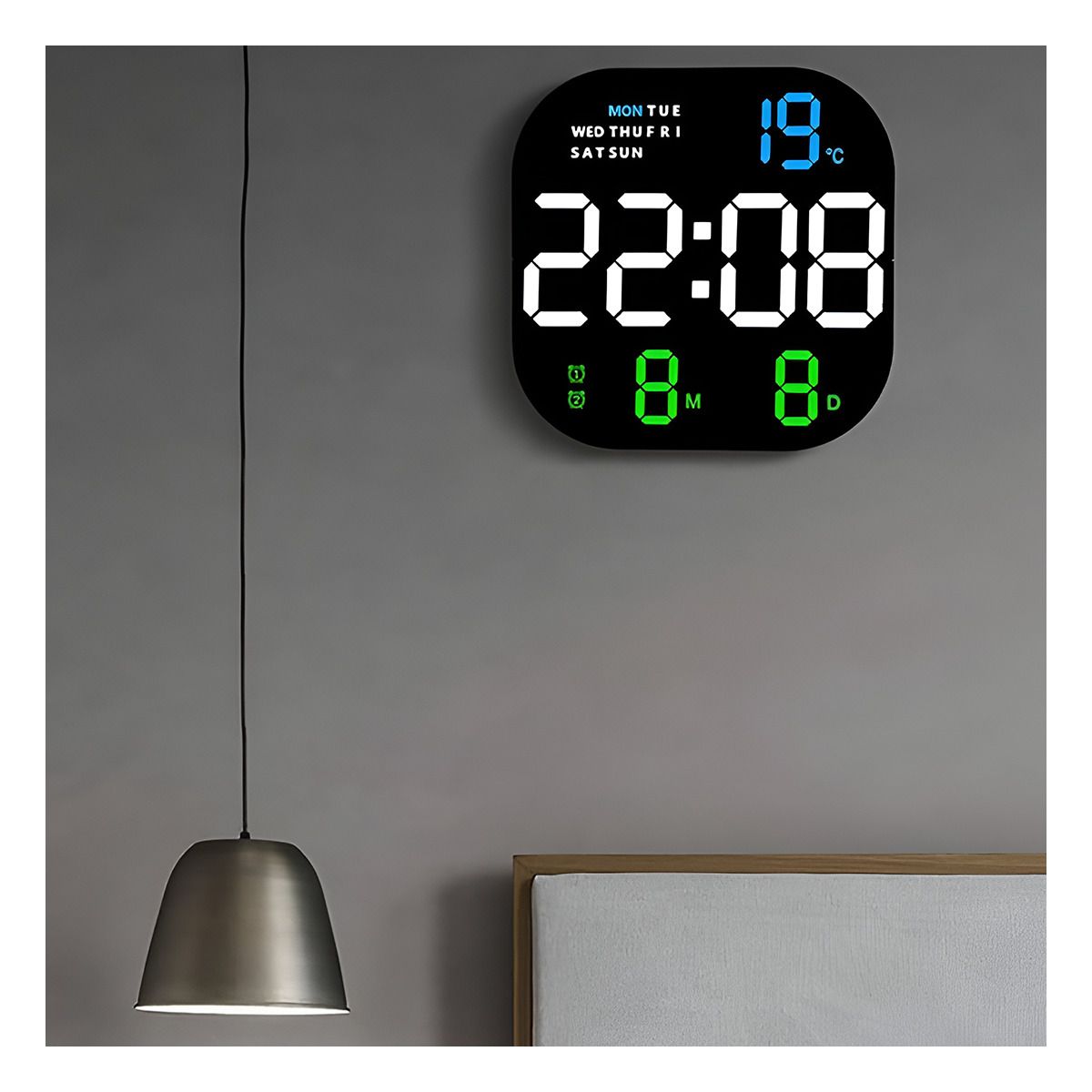 GENERICO - Pack4 Cronometro con Formato Digital de 228x228cm en Negro