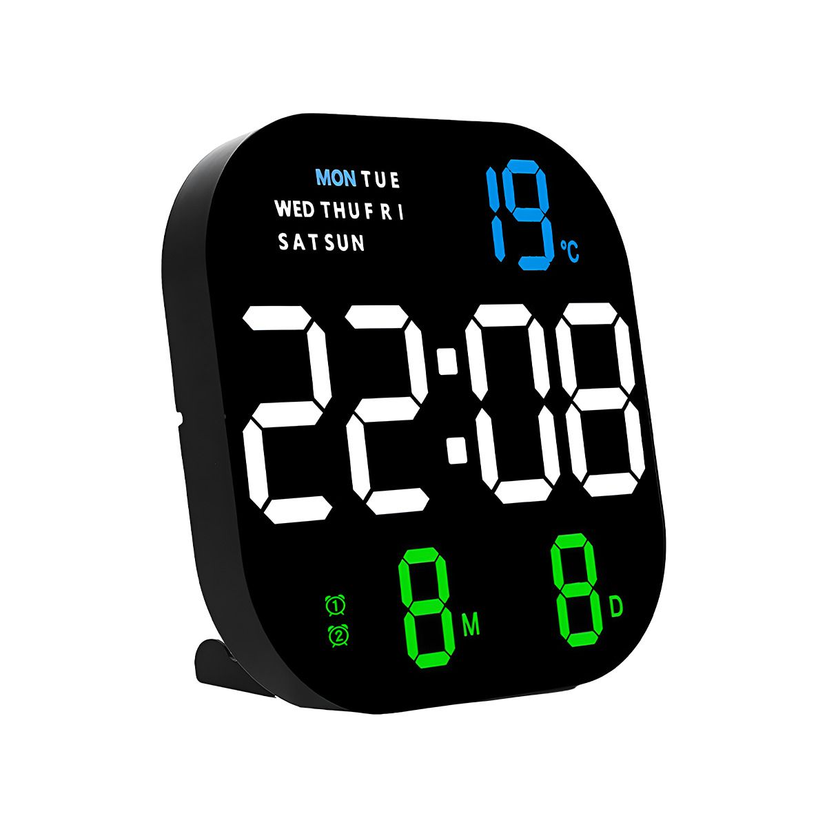 GENERICO - Pack6 Timer con Hora y Numeros Grandes en Color Negro