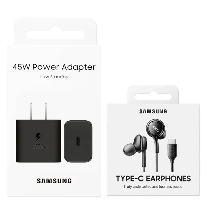 SAMSUNG - Adaptador Samsung 45w Low + Audifono Akg Tipo-C Oferta