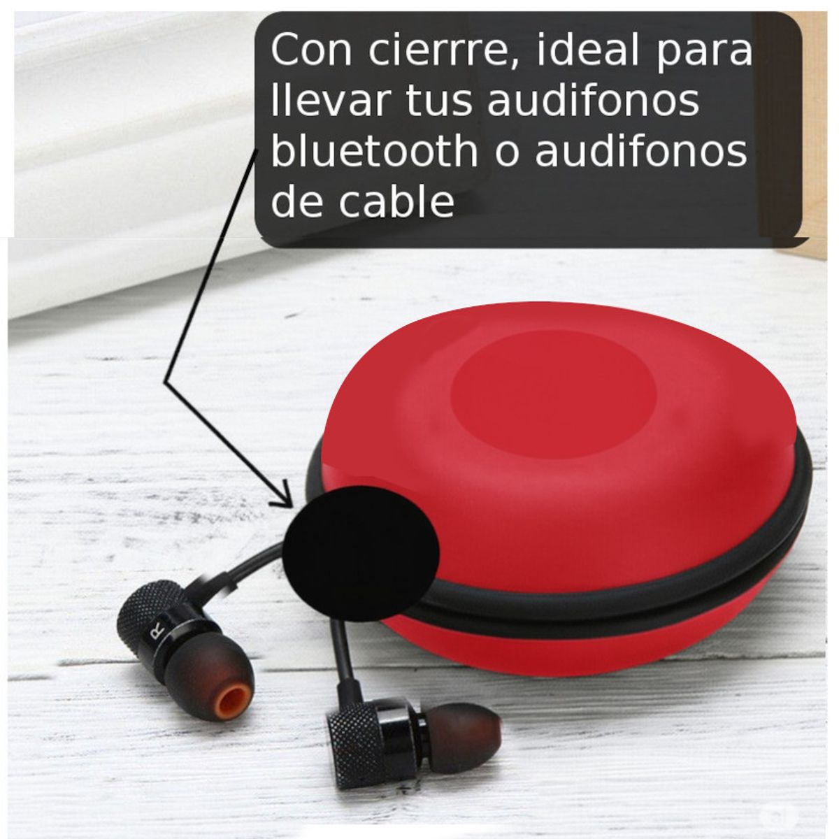 GENERICO - Estuche Porta Audífonos Monedas Tarjeta Memoria SD cable USB