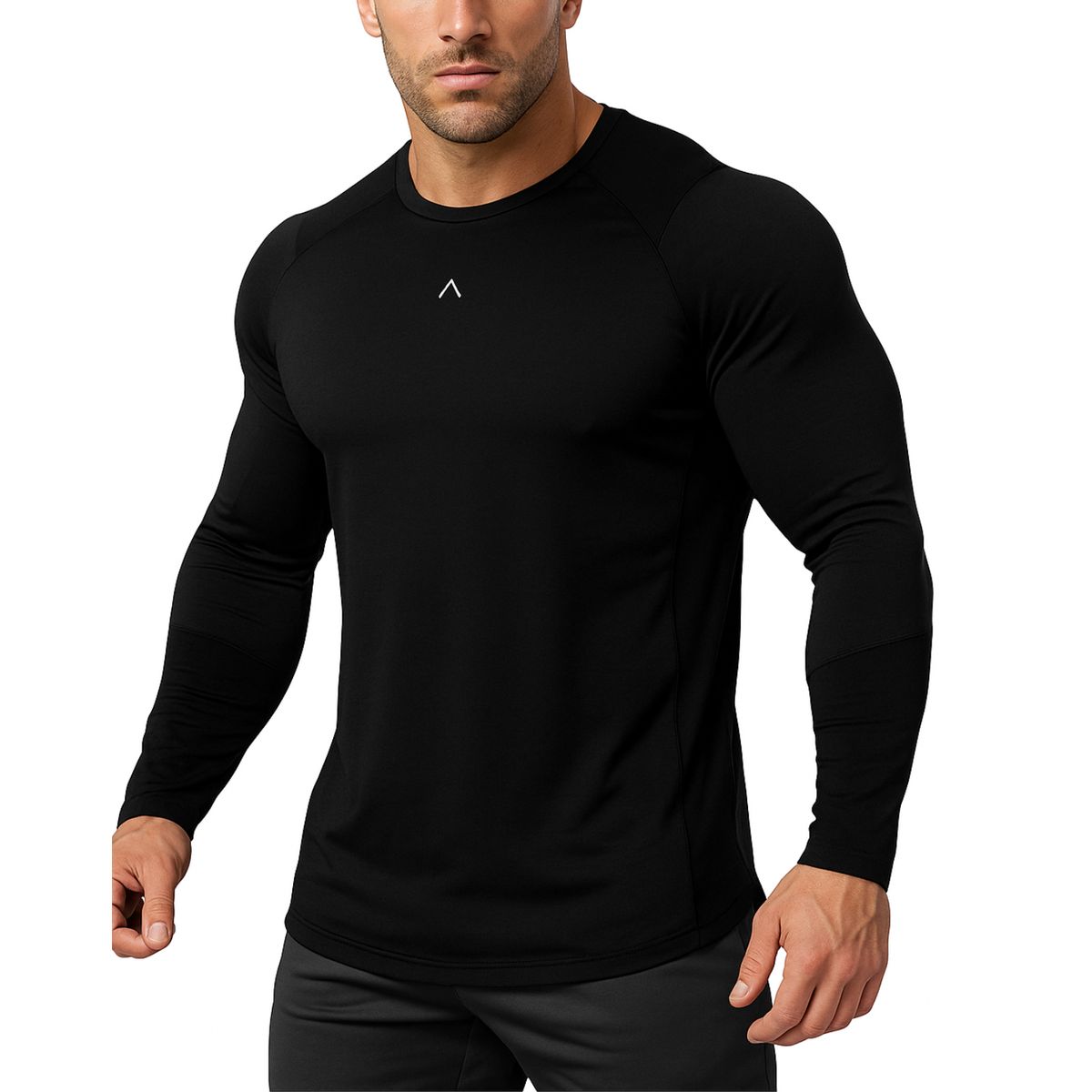 ALPHA FIT - Polo de Compresion deportivo - Ropa deportiva Hombre Gym running Alpha