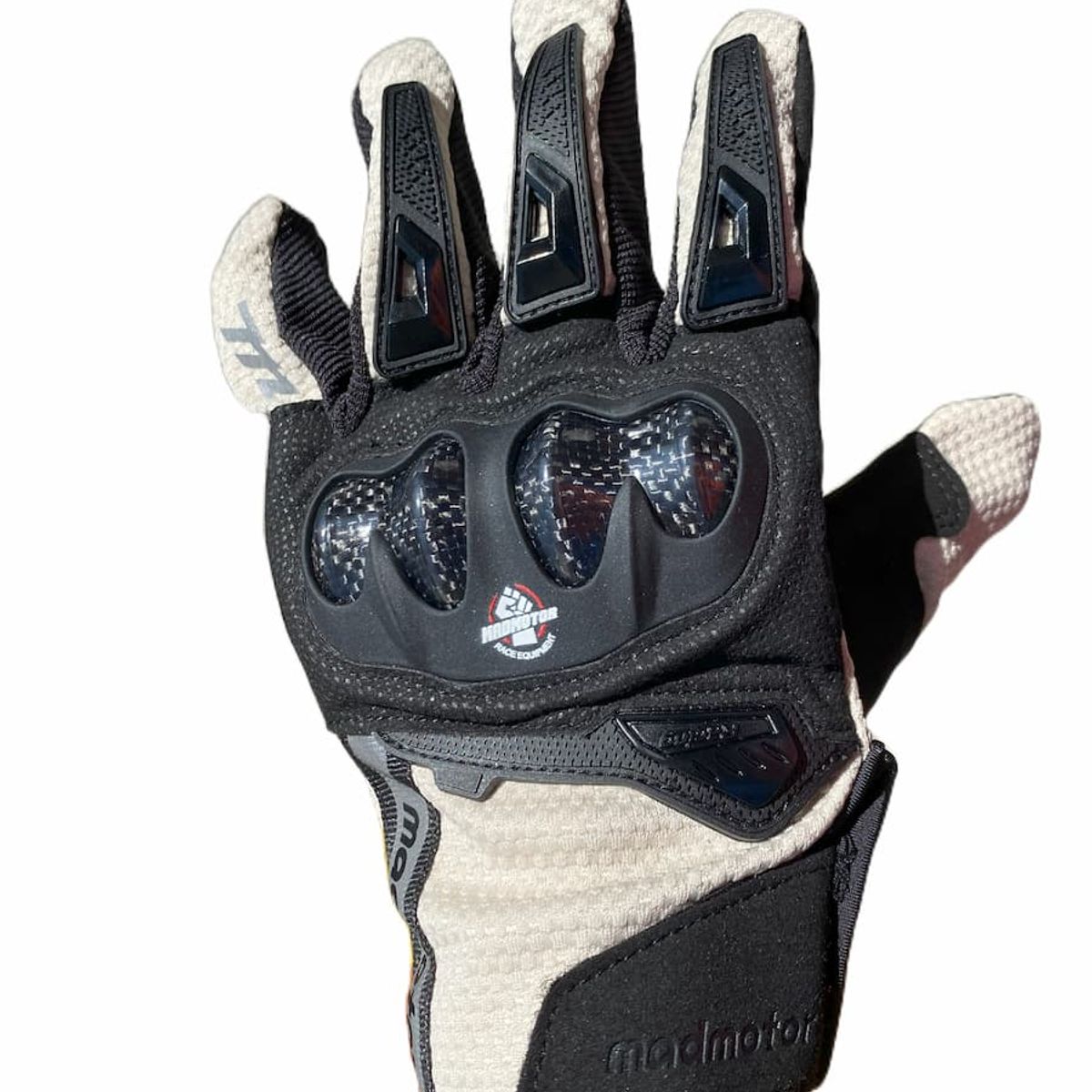 GENERICO - GUANTES MADMOTOR CREMA TALLA L