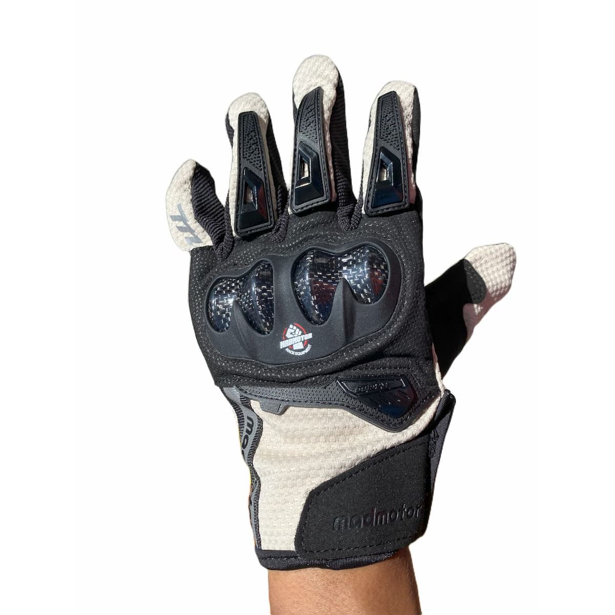 GENERICO - GUANTES MADMOTOR CREMA TALLA L