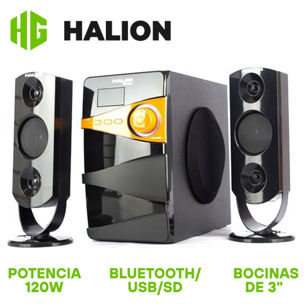 HALION - Parlante 2.1 Halion Phantom HA-F79 120 Watts