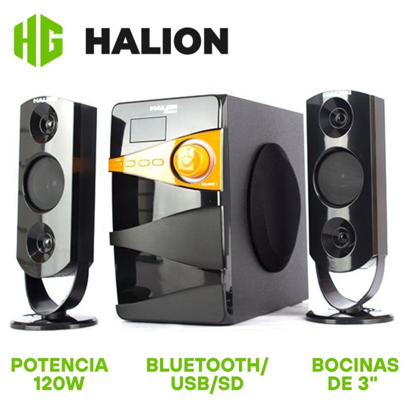 HALION - Parlante 2.1 Halion Phantom HA-F79 120 Watts