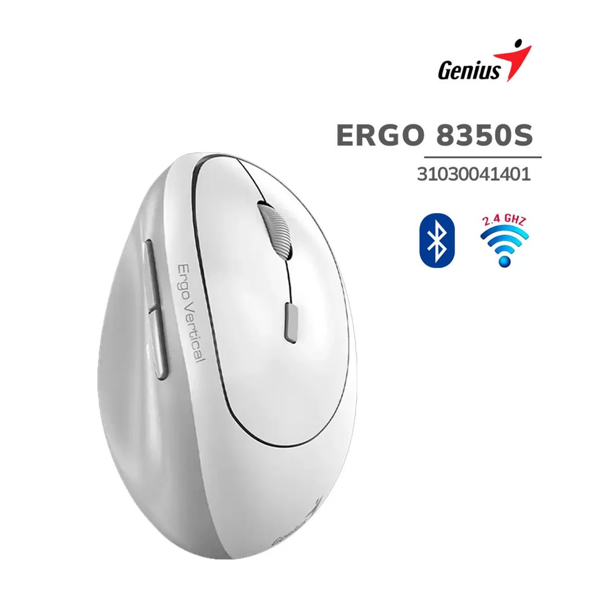 GENIUS - Mouse Vertical Ergo 8350s Genius Blanco Grey