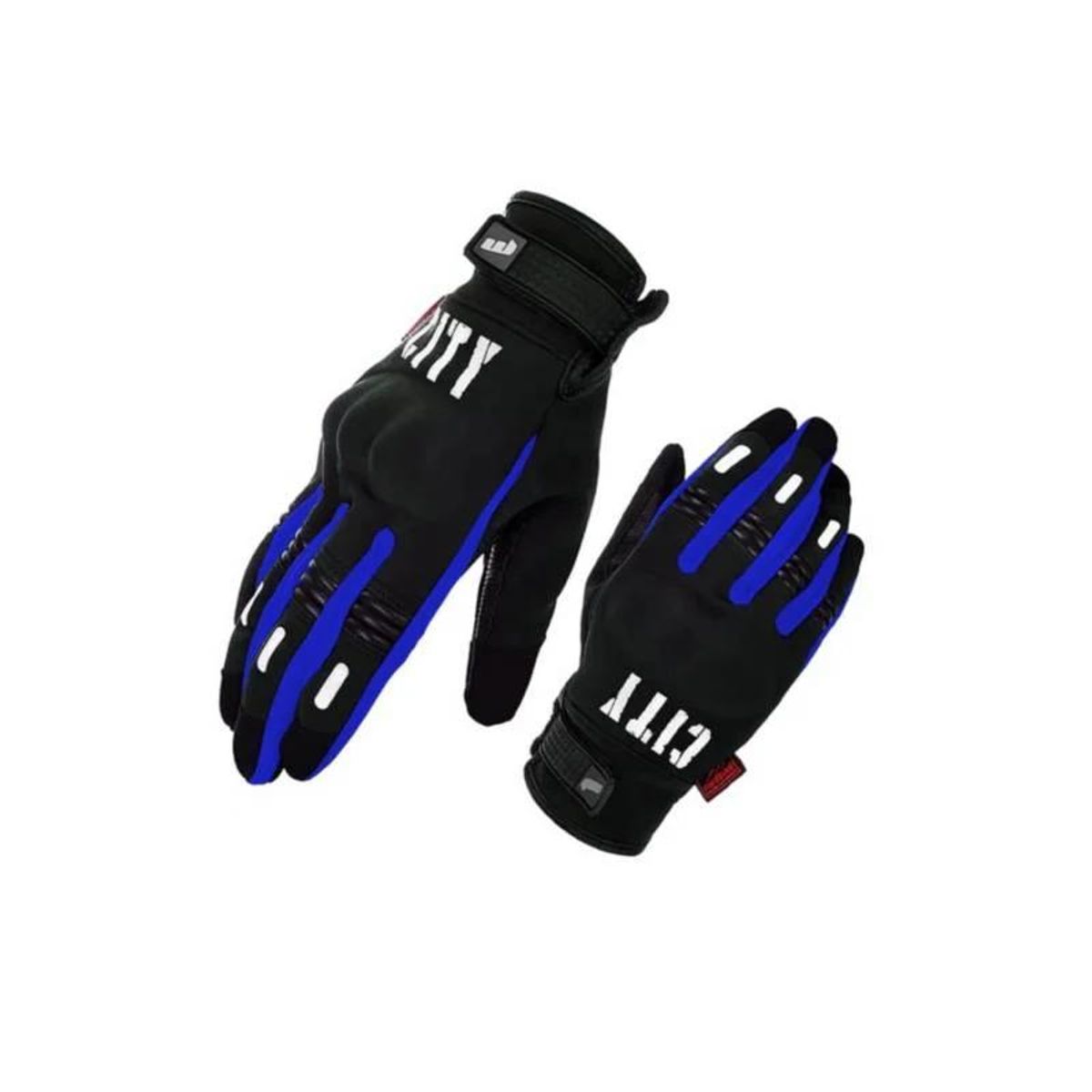 GENERICO - GUANTES PARA MANEJAR MOTO GUANTES CITY AZUL TALLA XL