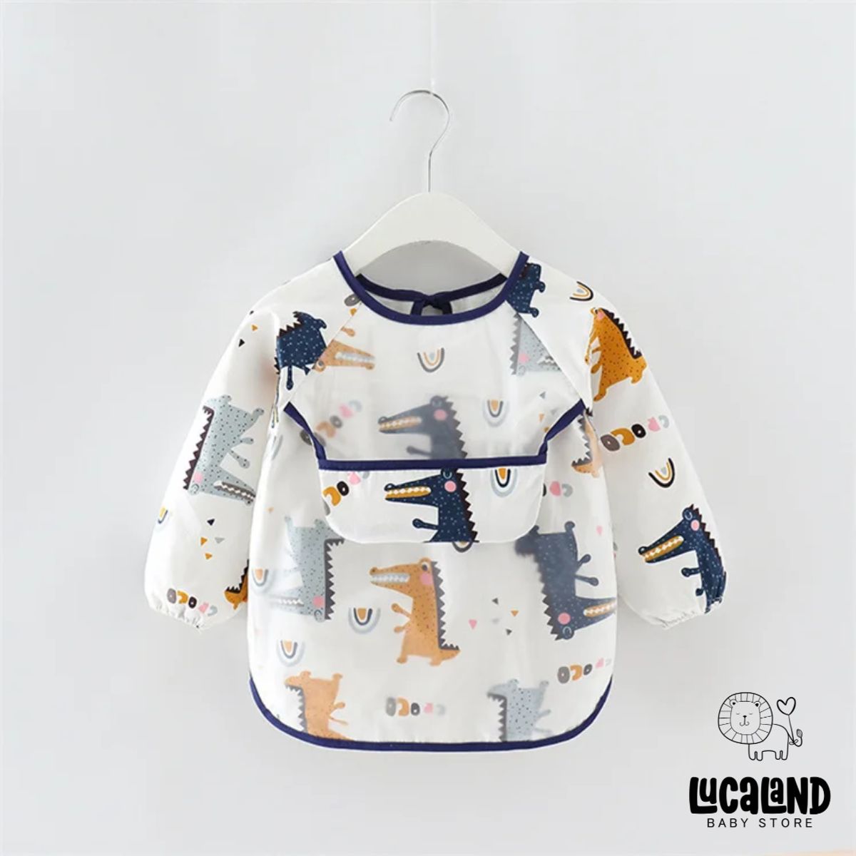 LUCALAND - Babero delantal impermeable cocodrilo