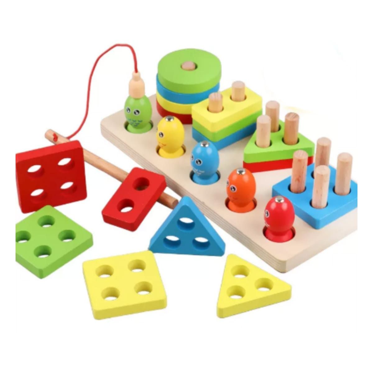 GENERICO - Pack12 Bloques Educativos para Ninos en Multicolor