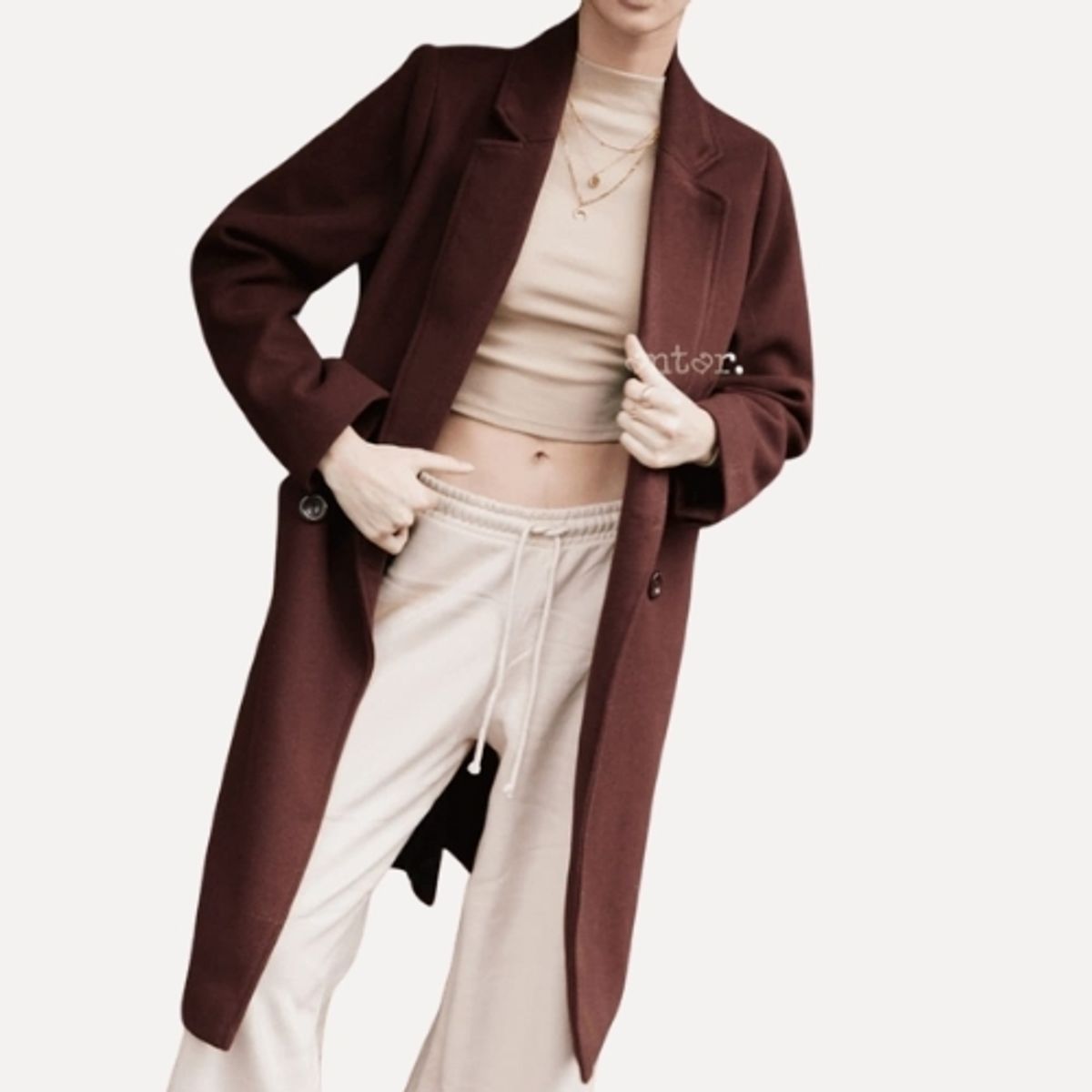 ANTAR - SACO PAÑO MUJER  MANGA LARGA