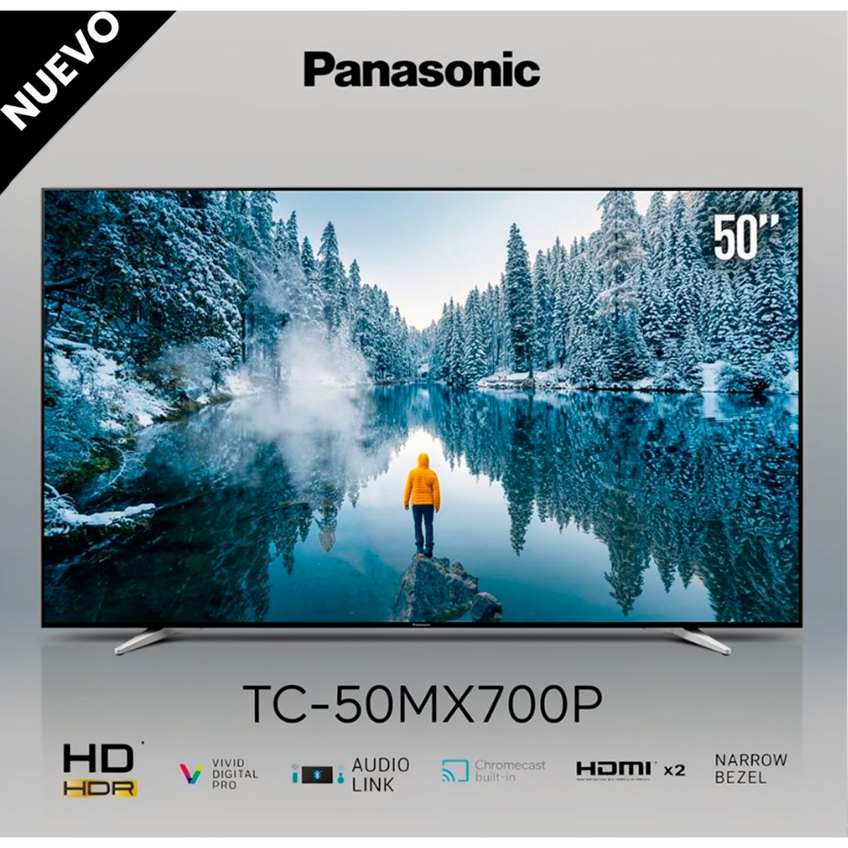 Panasonic - Televisor Panasonic Smart TV 50"  Pulg. 4K UHD LED TC-50MX700P - Negro