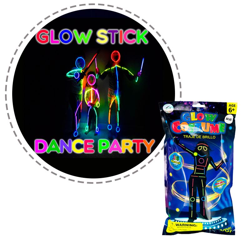 GENERICO - Traje de Brillo Luminoso glow 136 piezas